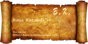 Basz Katapán névjegykártya